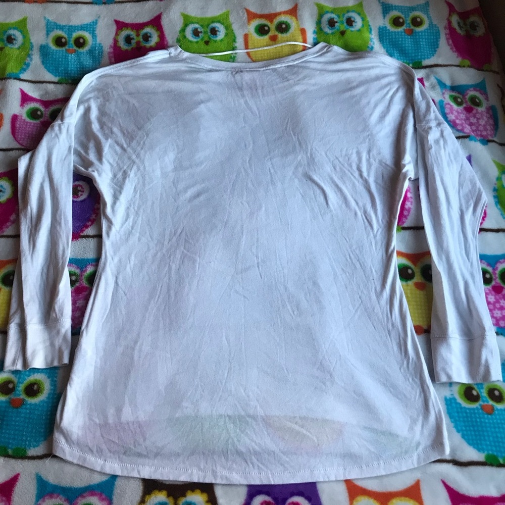 Nike White Scoop Neck Long Sleeved Top Size M - Picture 2 of 4